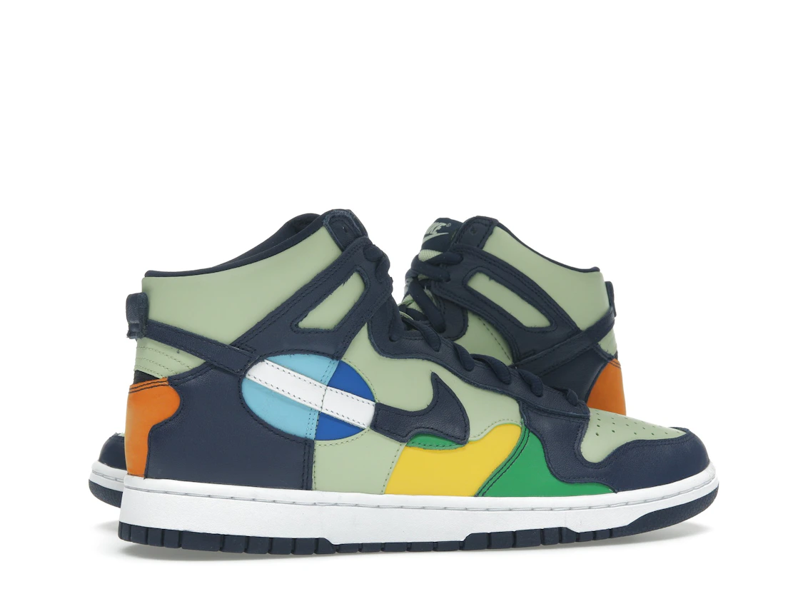 Vue 35 de Nike Dunk High See Through Pistachio Midnight Navy 