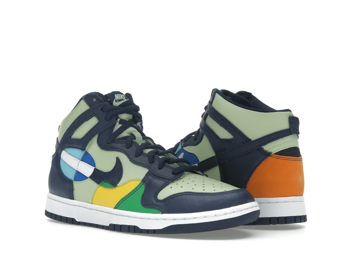 Vue 5 de Nike Dunk High See Through Pistachio Midnight Navy 