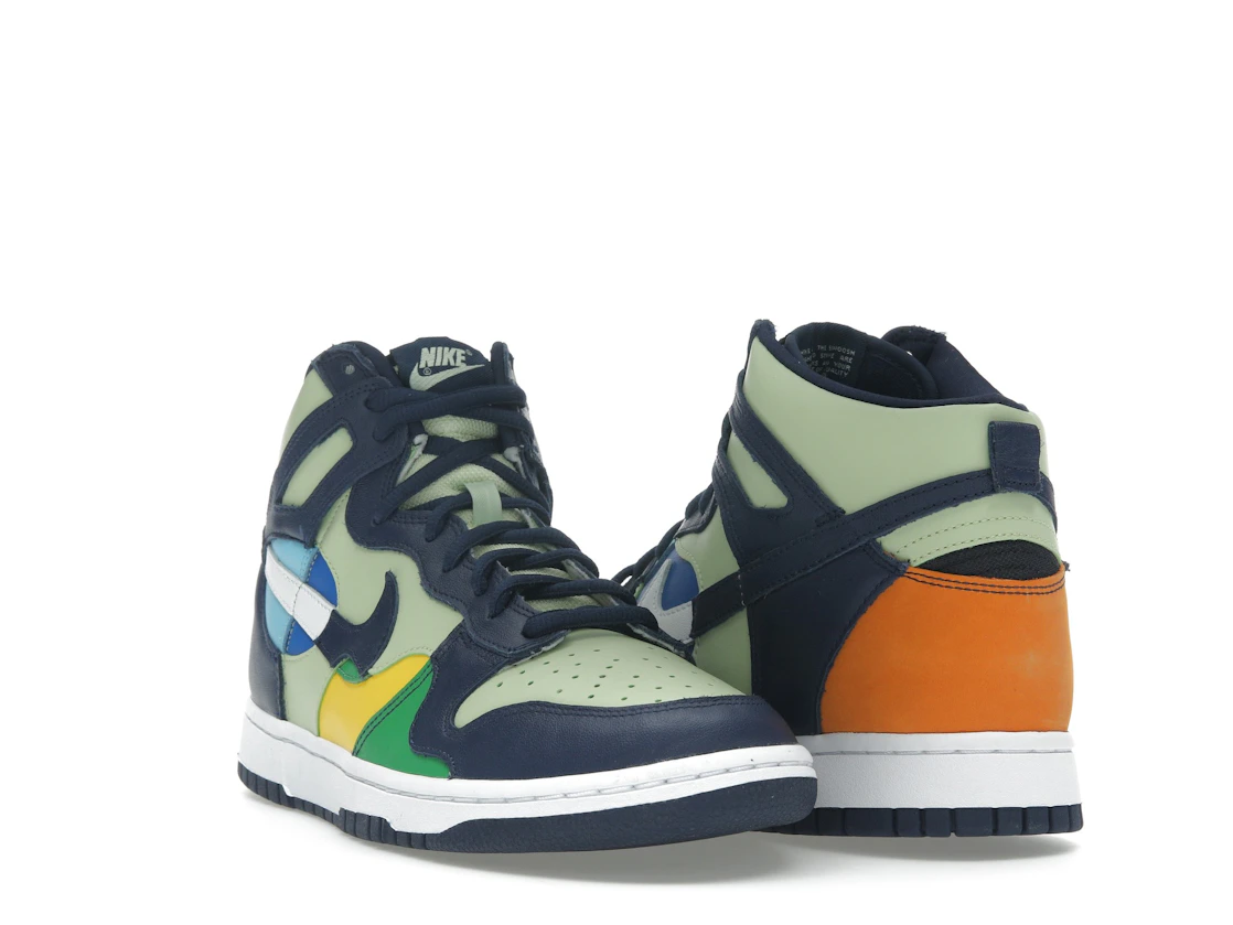 Vue 7 de Nike Dunk High See Through Pistachio Midnight Navy 