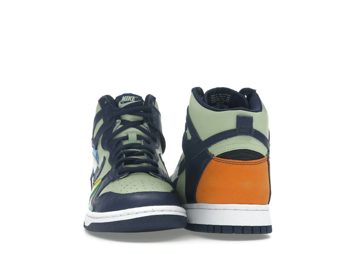 Vue 9 de Nike Dunk High See Through Pistachio Midnight Navy 