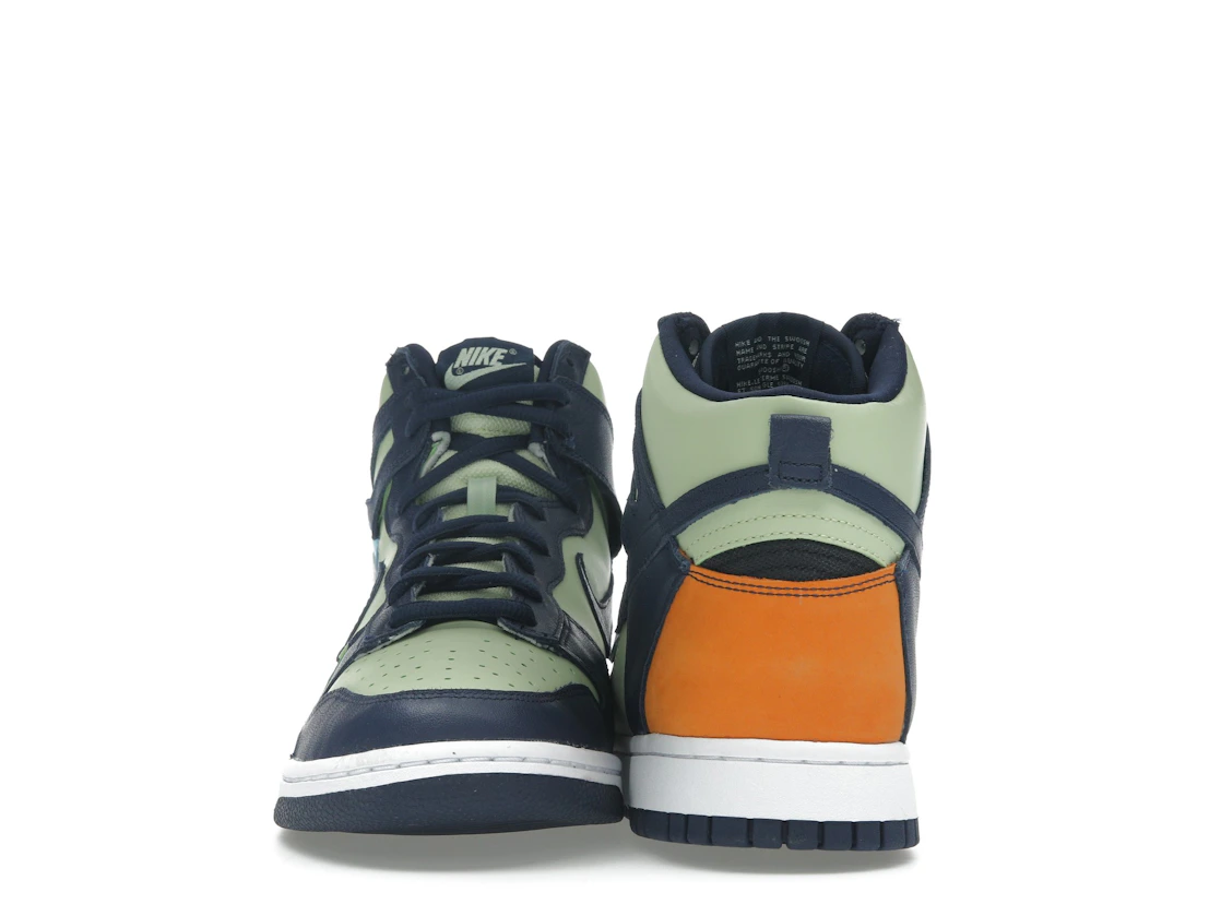 Vue 10 de Nike Dunk High See Through Pistachio Midnight Navy 