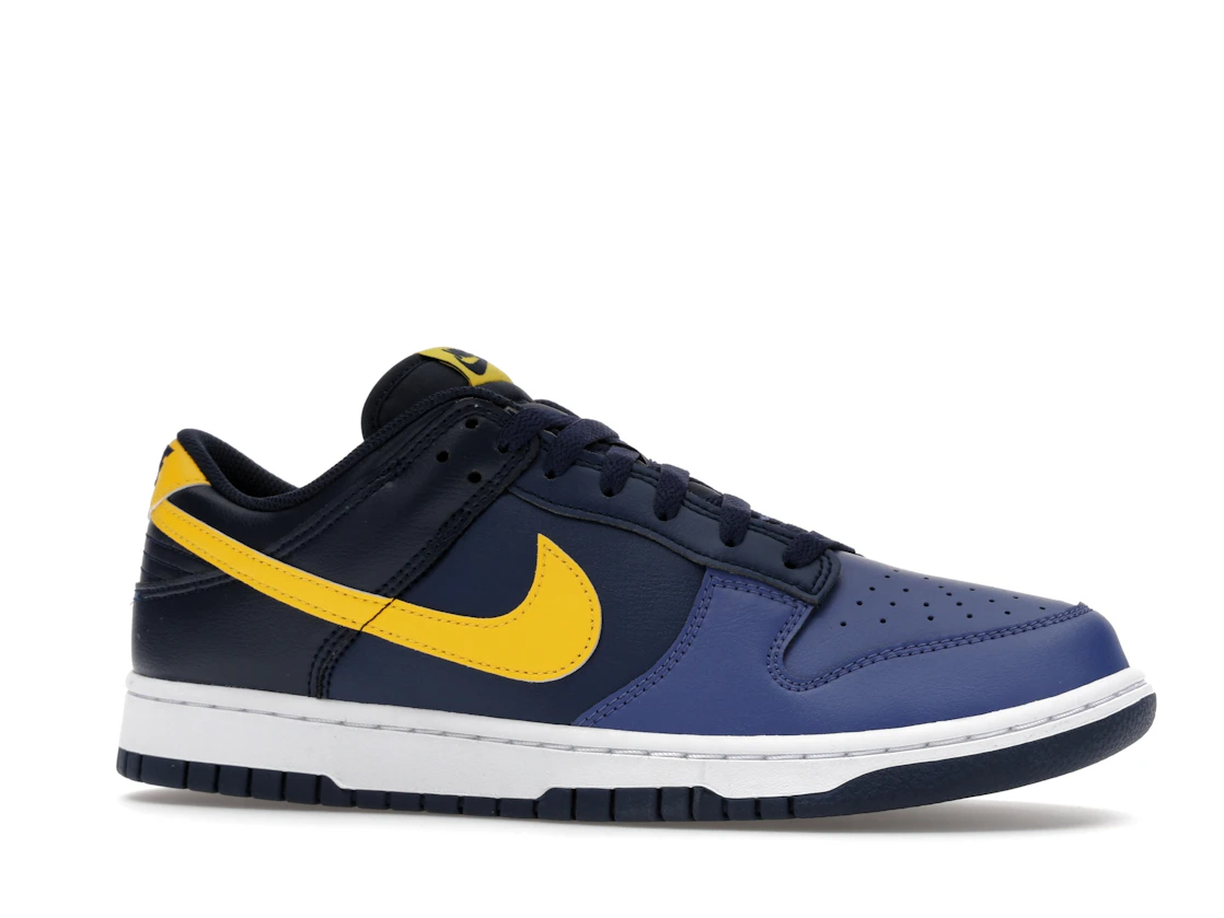 Vue 3 de Nike Dunk Low Retro Blue Legend Varsity Maize