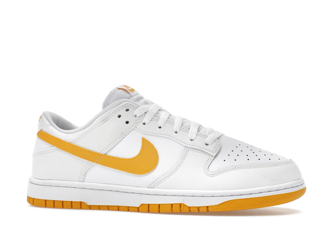 Vue 3 de Nike Dunk Low White University Gold