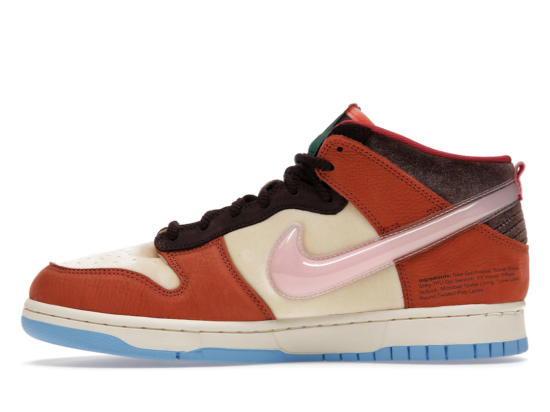 Vue 19 de Nike Dunk Mid Social Status Free Lunch Chocolate Milk