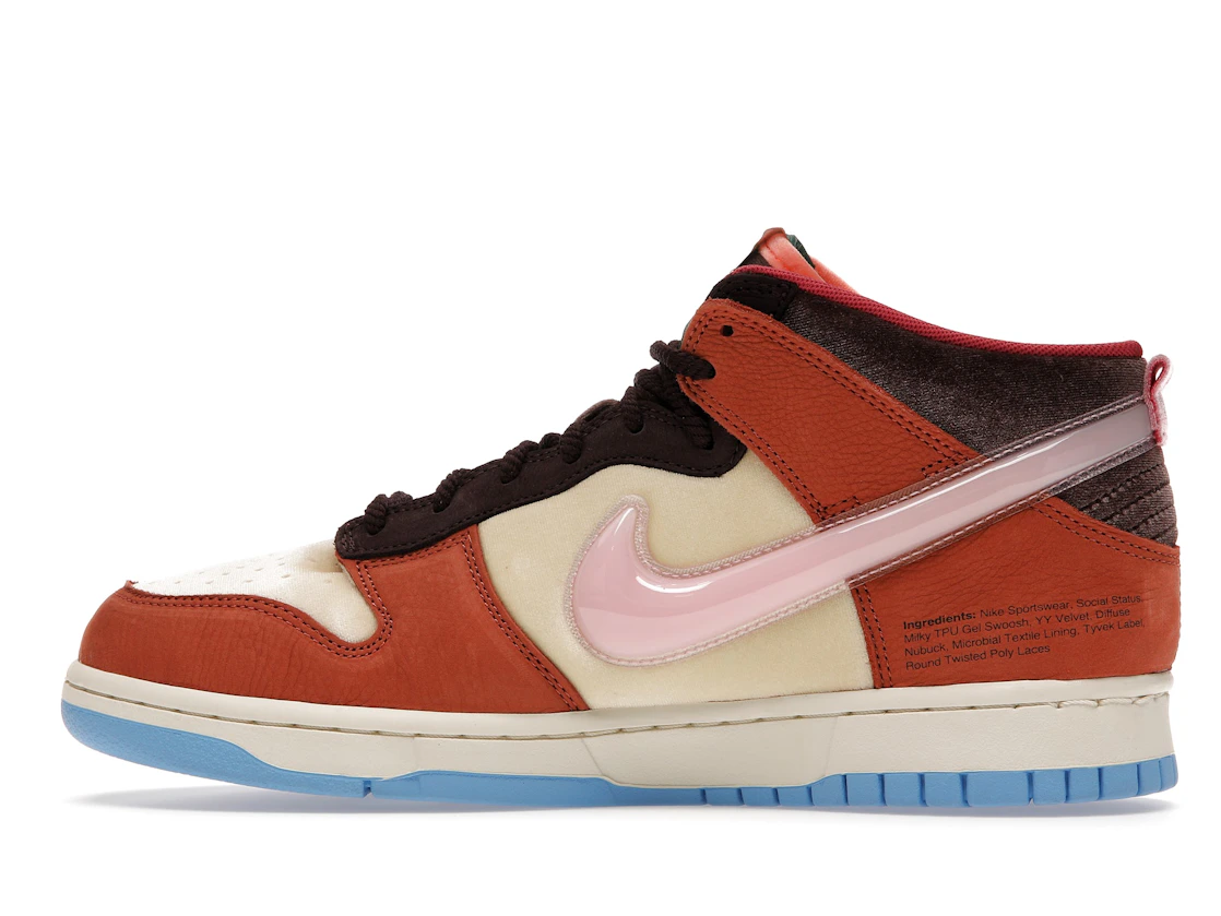 Vue 20 de Nike Dunk Mid Social Status Free Lunch Chocolate Milk