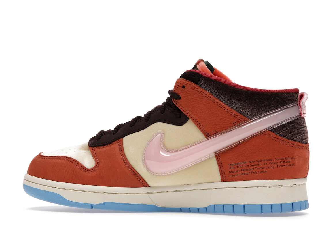Vue 21 de Nike Dunk Mid Social Status Free Lunch Chocolate Milk