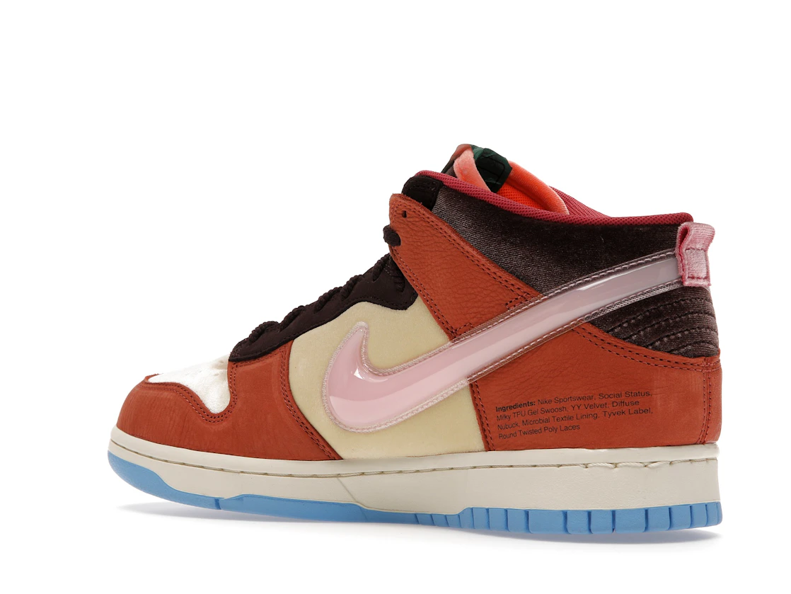 Vue 23 de Nike Dunk Mid Social Status Free Lunch Chocolate Milk