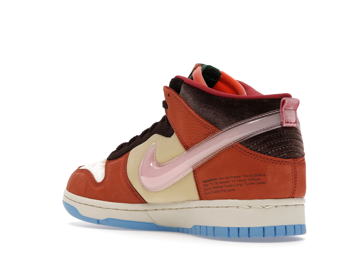 Vue 24 de Nike Dunk Mid Social Status Free Lunch Chocolate Milk