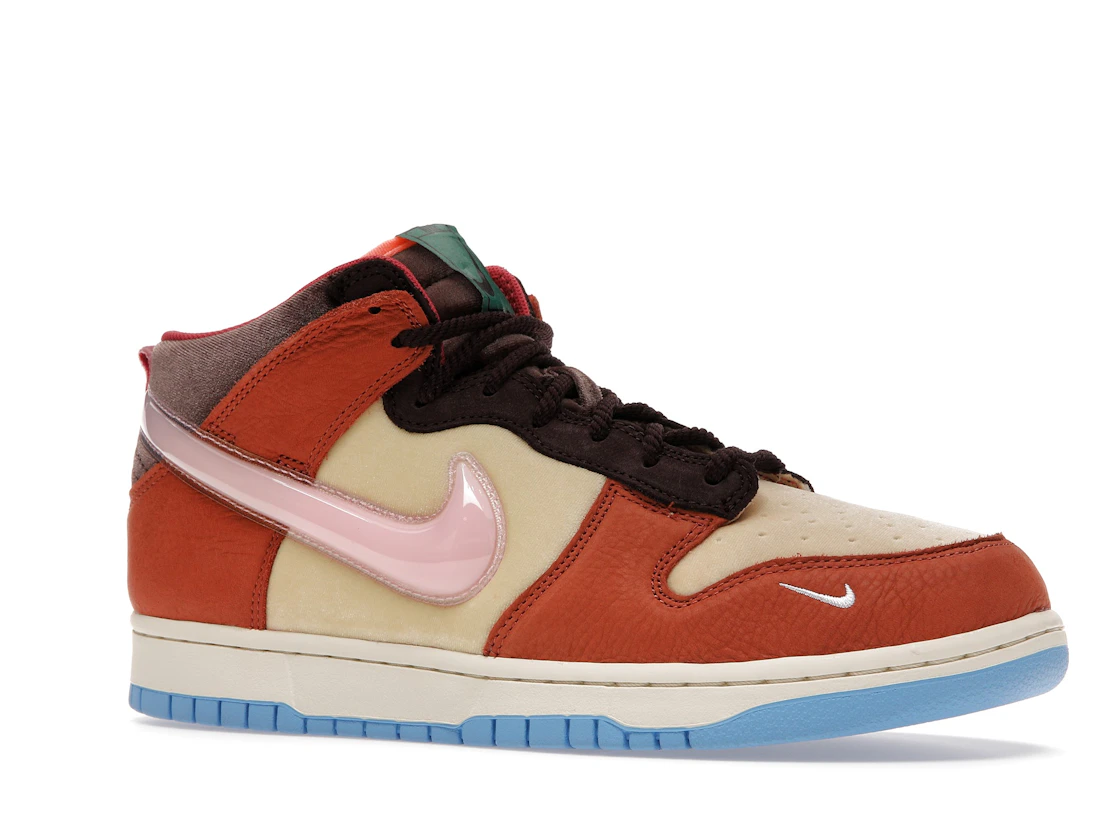 Vue 4 de Nike Dunk Mid Social Status Free Lunch Chocolate Milk