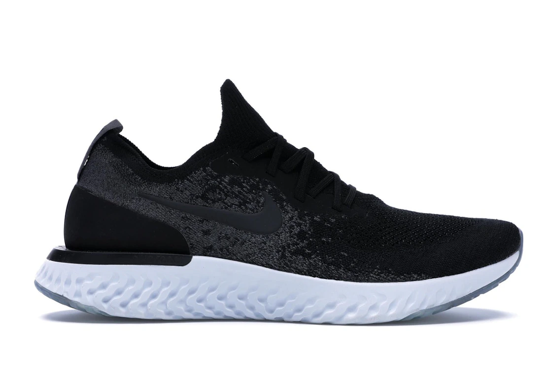 Vue 1 de Nike Epic React Flyknit Black Dark Grey