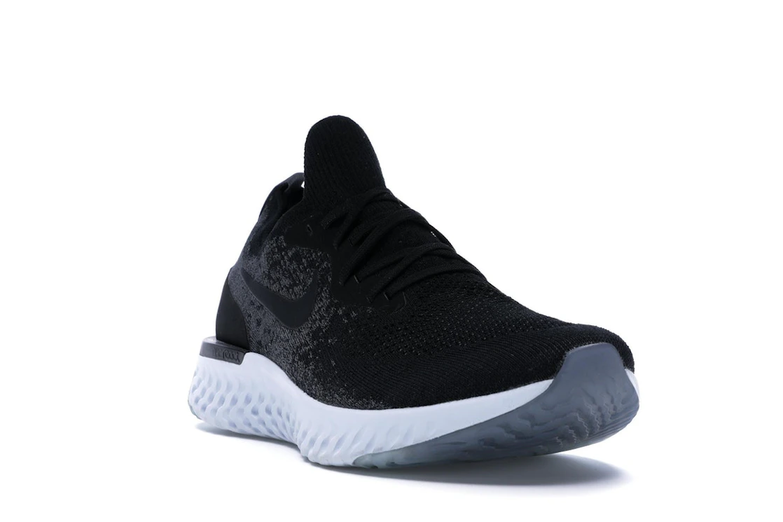 Vue 7 de Nike Epic React Flyknit Black Dark Grey