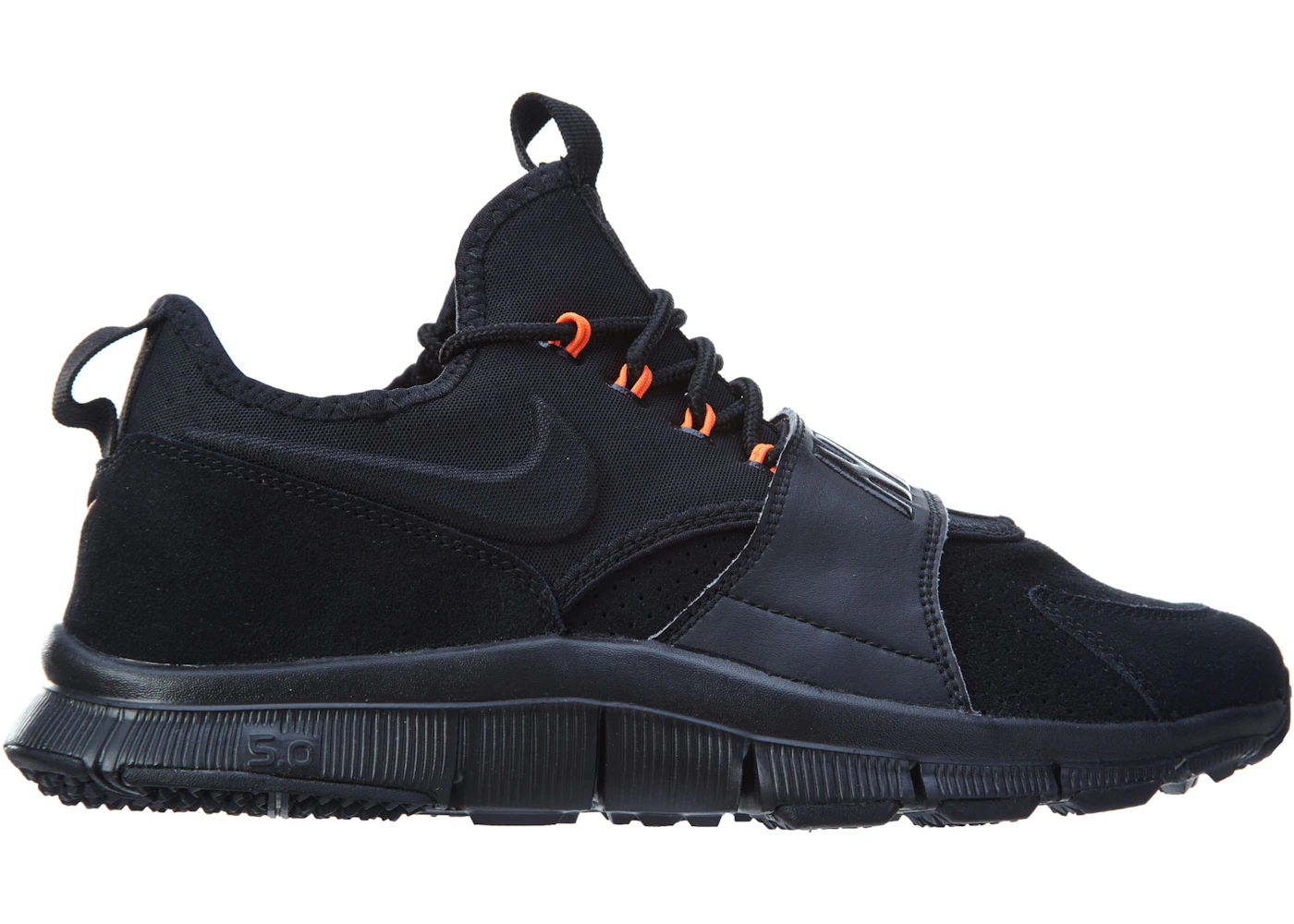 Nike Free Ace Lthr Black Black-Hyper Orange