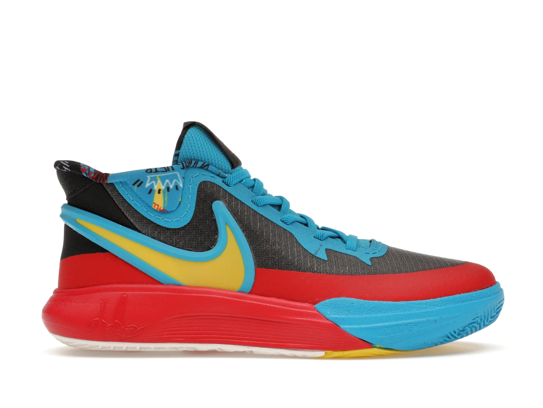Vue 1 de Nike Kyrie 8 GO SE Black Blue Tour Yellow (PS)