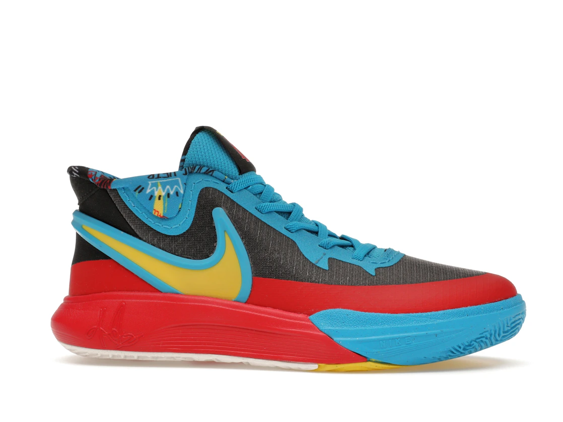 Vue 2 de Nike Kyrie 8 GO SE Black Blue Tour Yellow (PS)