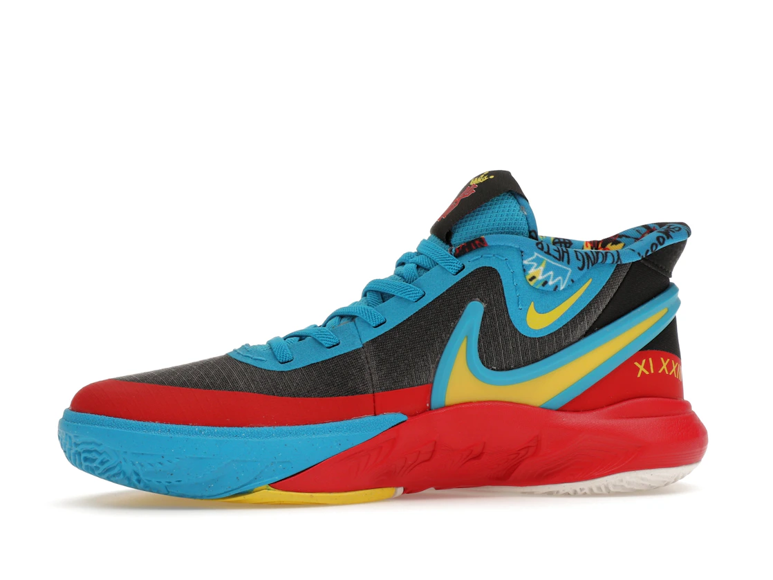 Vue 18 de Nike Kyrie 8 GO SE Black Blue Tour Yellow (PS)