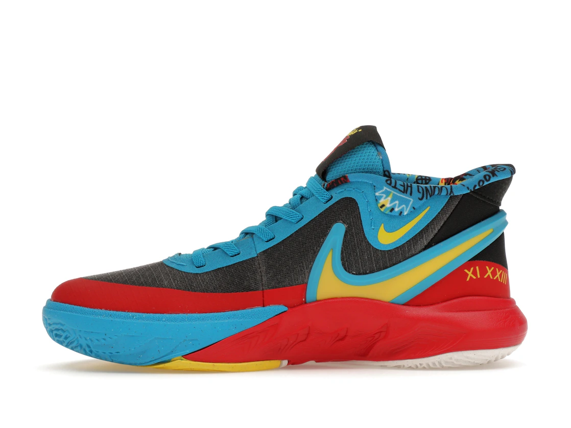Vue 19 de Nike Kyrie 8 GO SE Black Blue Tour Yellow (PS)