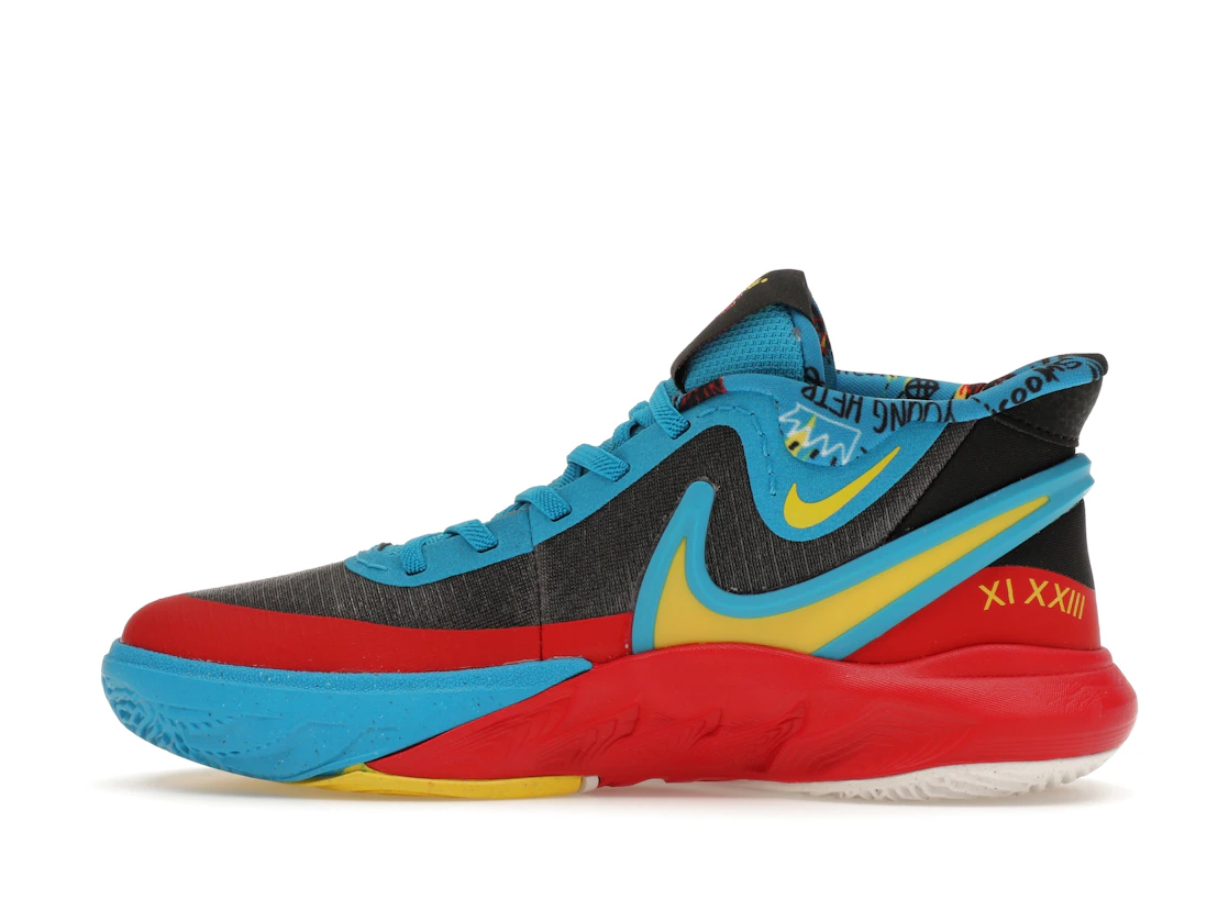 Vue 20 de Nike Kyrie 8 GO SE Black Blue Tour Yellow (PS)