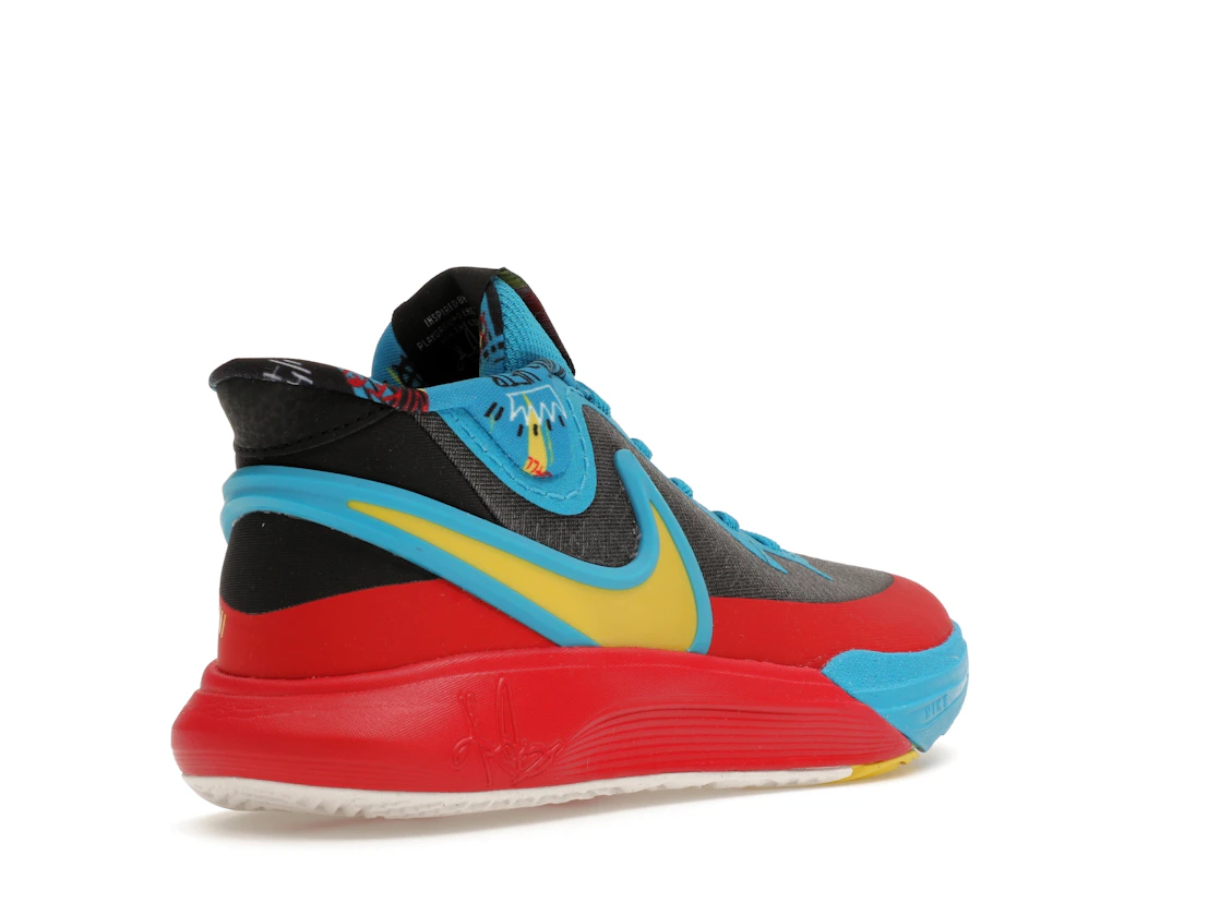 Vue 32 de Nike Kyrie 8 GO SE Black Blue Tour Yellow (PS)