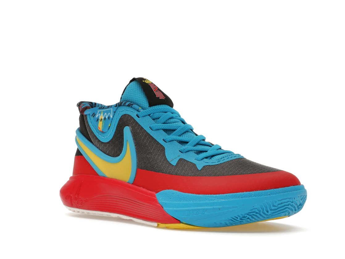 Vue 5 de Nike Kyrie 8 GO SE Black Blue Tour Yellow (PS)