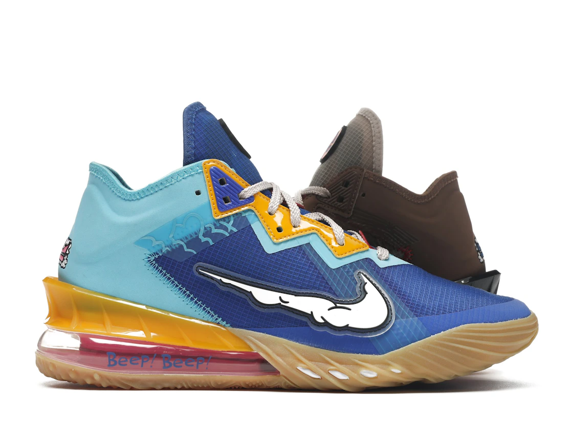 Vue 1 de Nike LeBron 18 Low Wile E. vs Roadrunner Space Jam