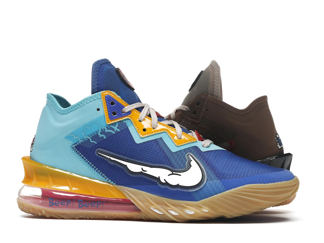Vue 2 de Nike LeBron 18 Low Wile E. vs Roadrunner Space Jam