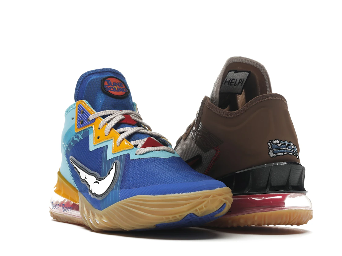 Vue 7 de Nike LeBron 18 Low Wile E. vs Roadrunner Space Jam