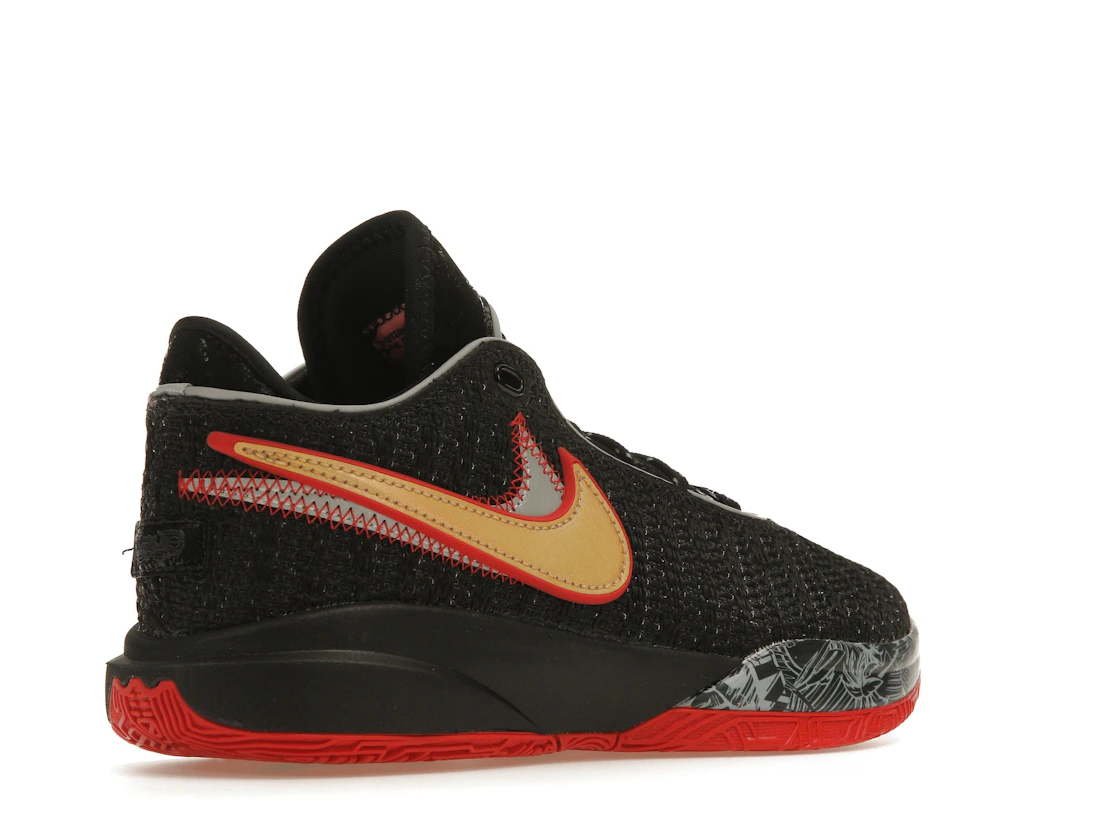 Vue 33 de Nike LeBron 20 Black University Red (GS)