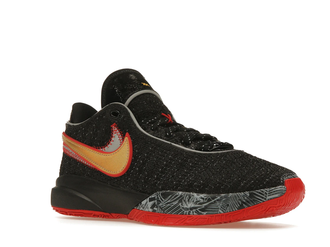 Vue 5 de Nike LeBron 20 Black University Red (GS)