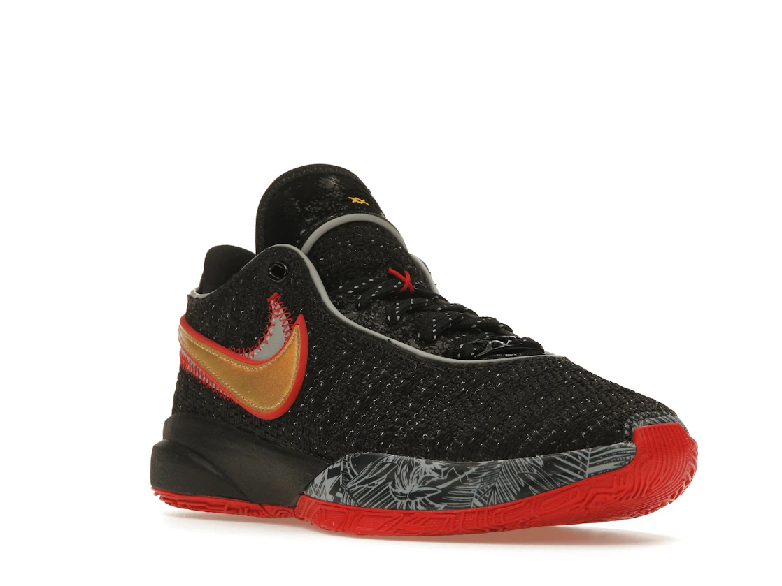 Vue 6 de Nike LeBron 20 Black University Red (GS)