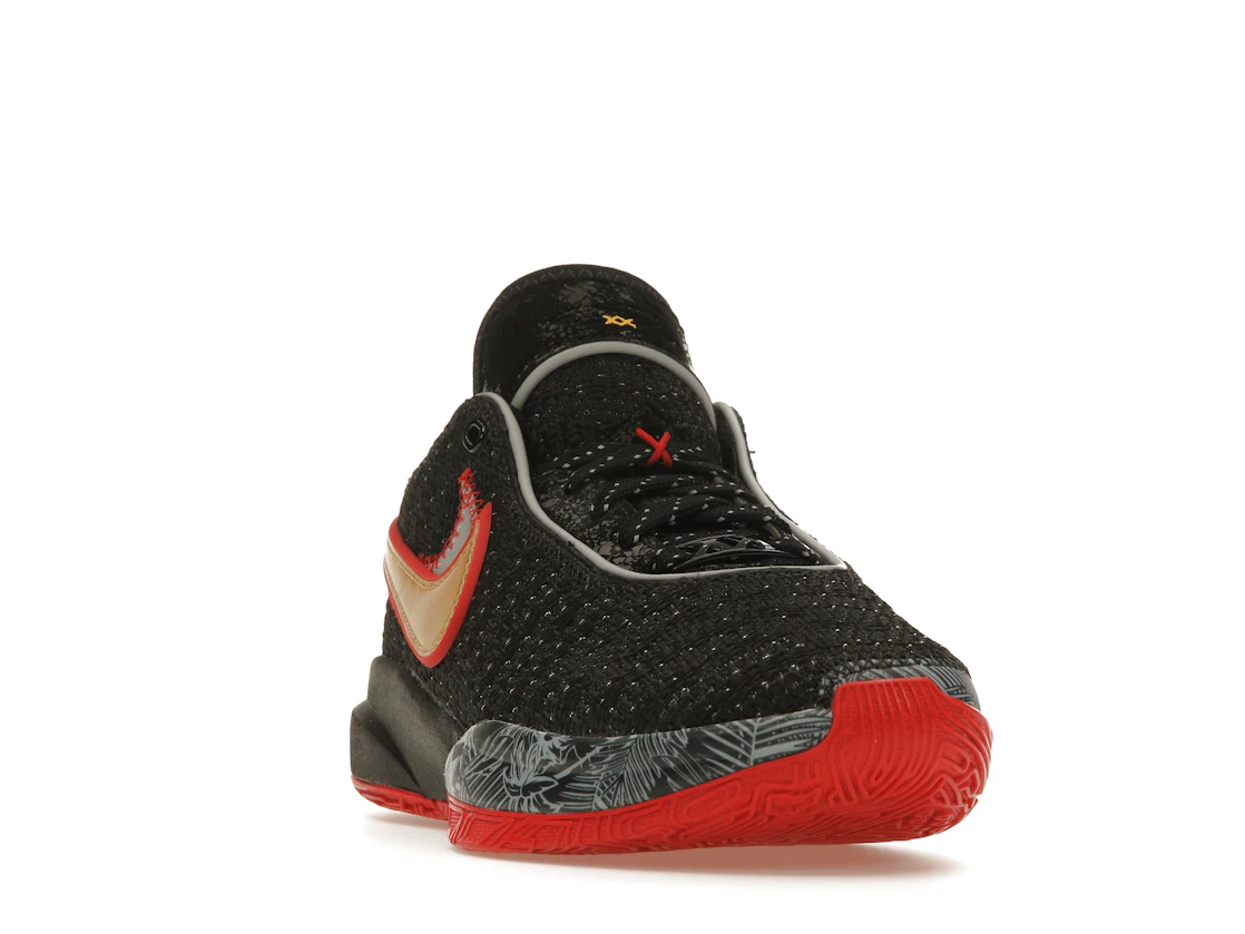 Vue 8 de Nike LeBron 20 Black University Red (GS)
