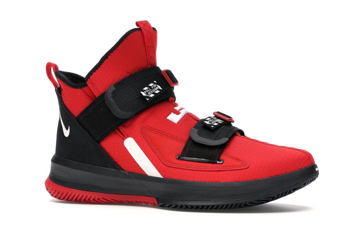 Vue 3 de Nike LeBron Soldier 13 SFG University Red