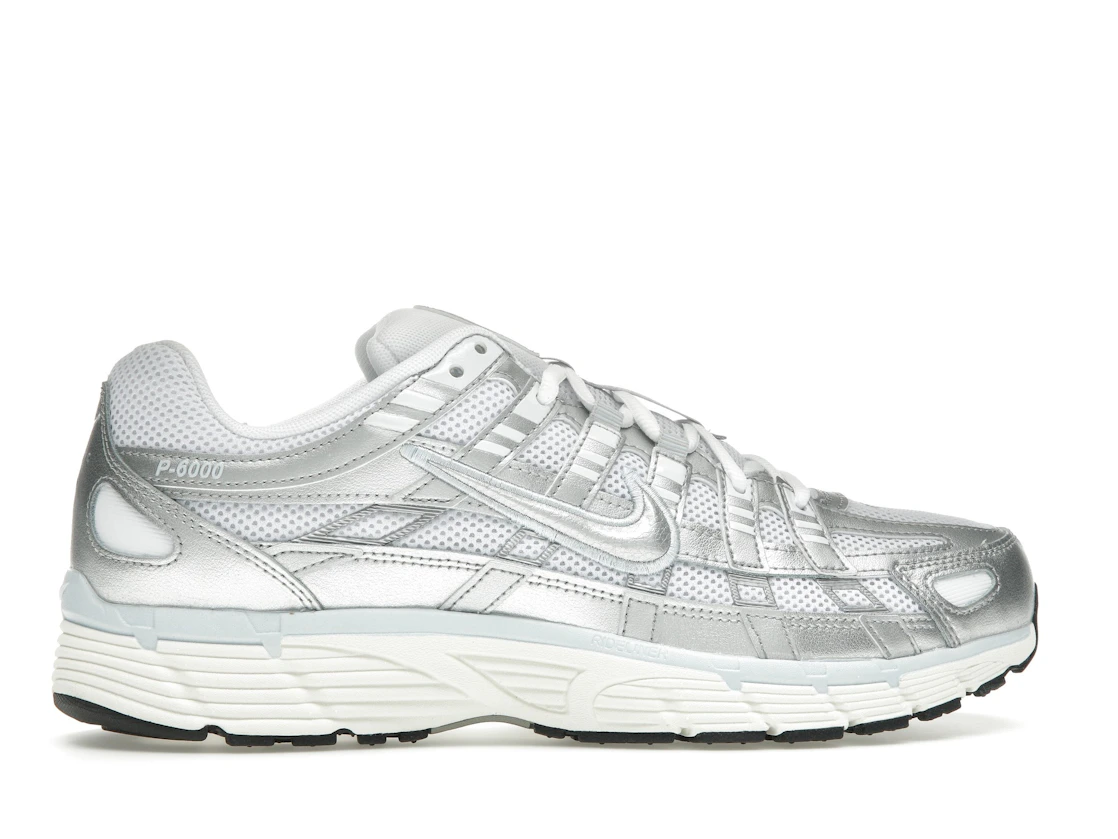 Vue 36 de Nike P-6000 White Blue Tint Sail Metallic Silver 