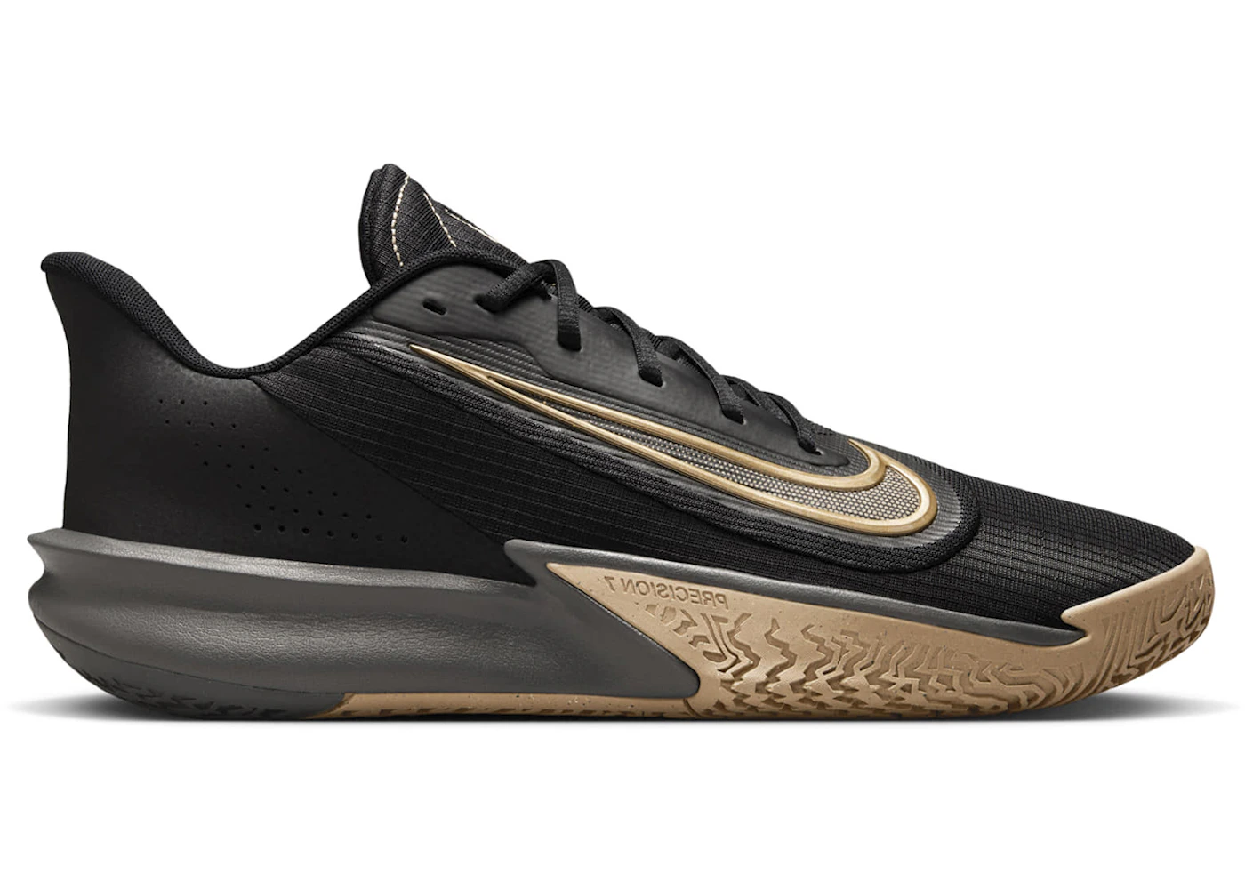 Nike Precision 7 Black Parachute Beige Iron Grey Metallic Gold