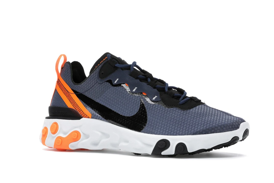 Vue 4 de Nike React Element 55 SE Midnight Navy Total Orange