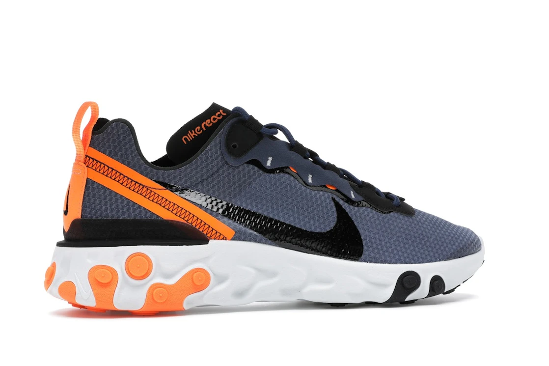 Vue 35 de Nike React Element 55 SE Midnight Navy Total Orange