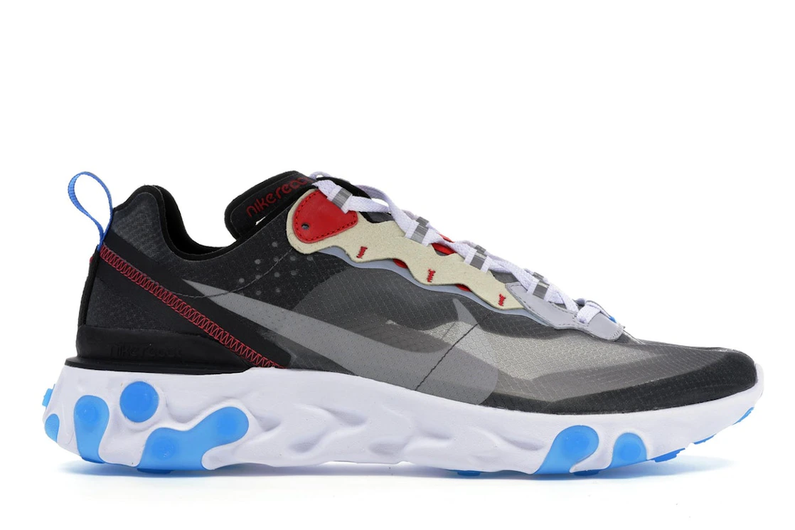 Vue 1 de Nike React Element 87 Dark Grey Photo Blue