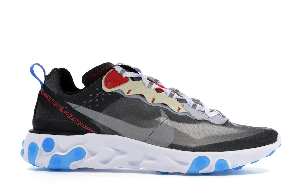 Vue 2 de Nike React Element 87 Dark Grey Photo Blue