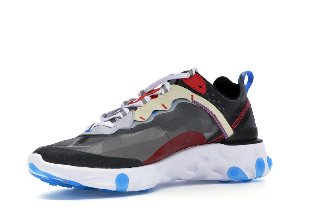 Vue 15 de Nike React Element 87 Dark Grey Photo Blue