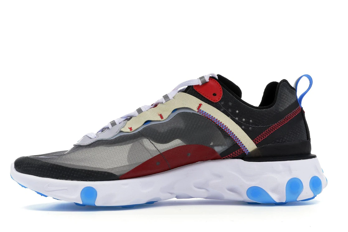 Vue 18 de Nike React Element 87 Dark Grey Photo Blue