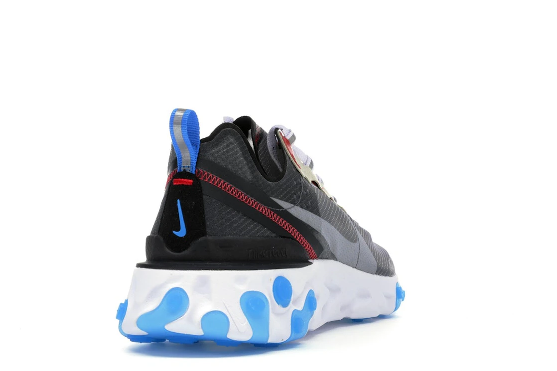 Vue 30 de Nike React Element 87 Dark Grey Photo Blue