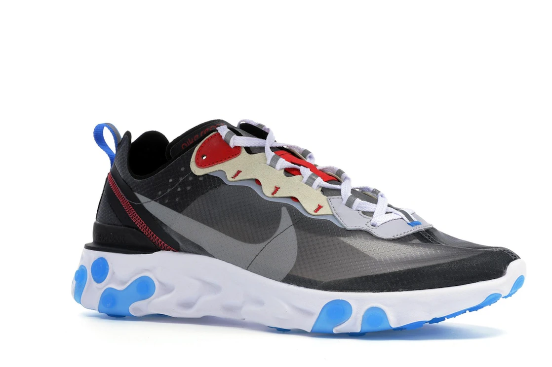 Vue 4 de Nike React Element 87 Dark Grey Photo Blue