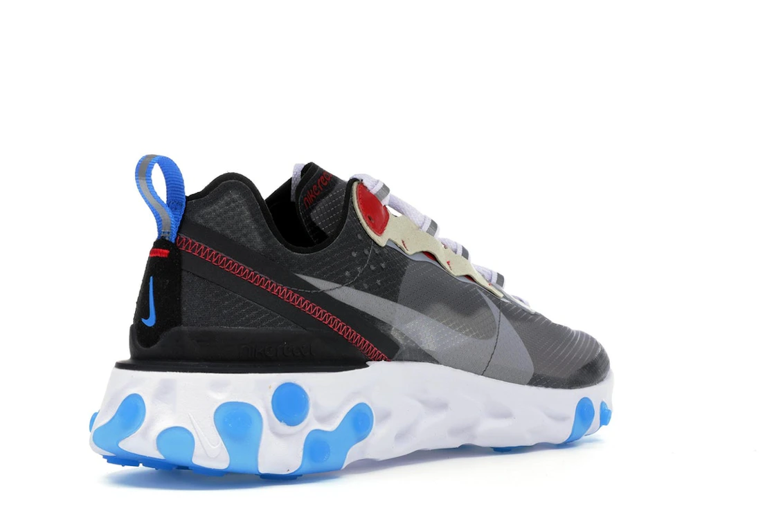 Vue 32 de Nike React Element 87 Dark Grey Photo Blue