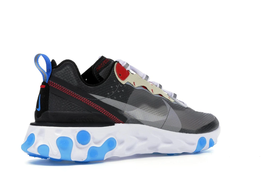 Vue 33 de Nike React Element 87 Dark Grey Photo Blue