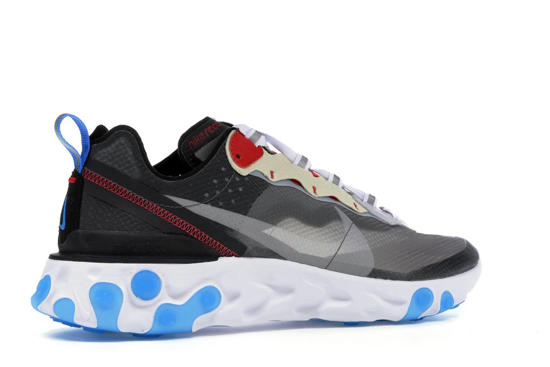 Vue 34 de Nike React Element 87 Dark Grey Photo Blue