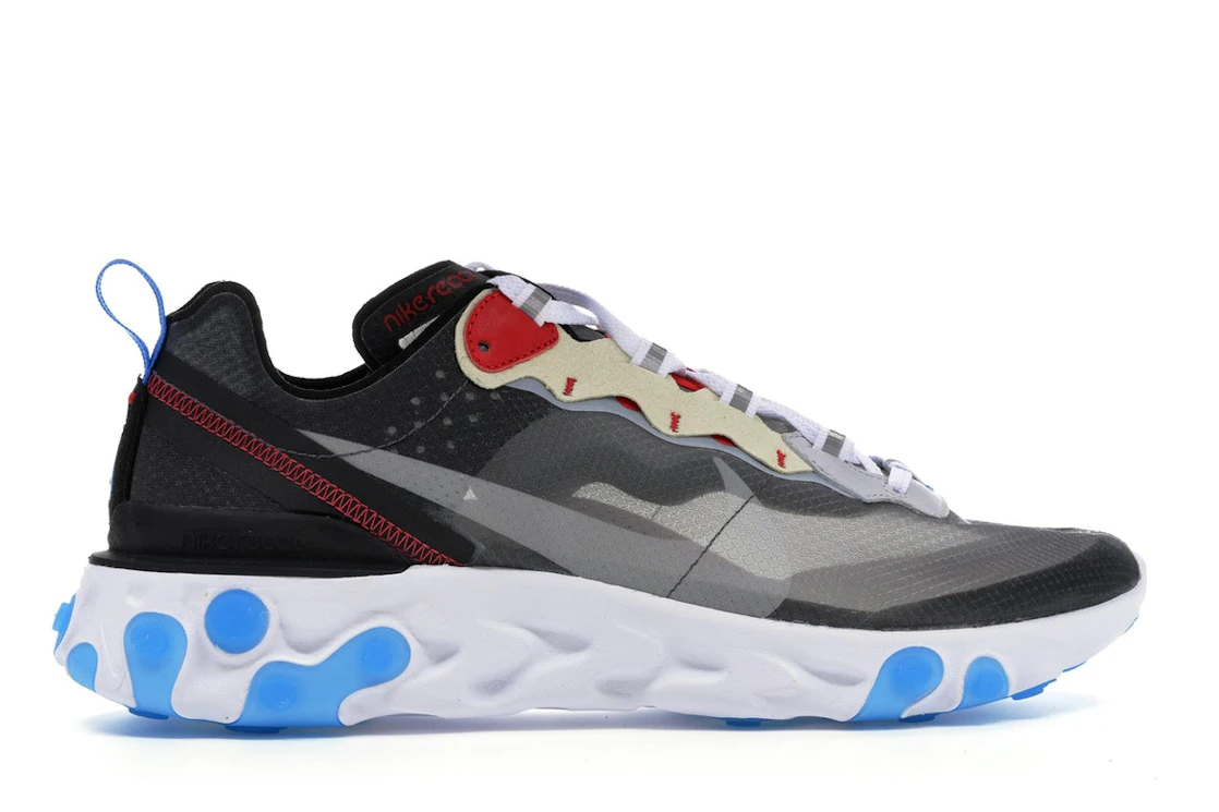 Vue 36 de Nike React Element 87 Dark Grey Photo Blue