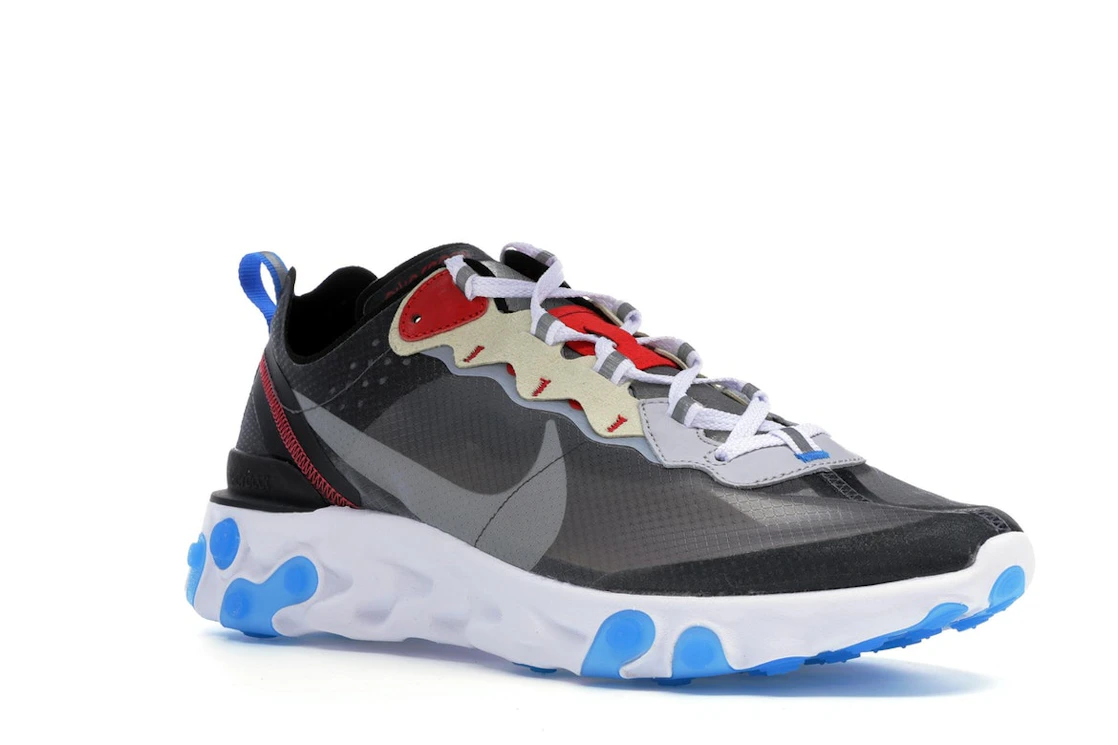 Vue 5 de Nike React Element 87 Dark Grey Photo Blue