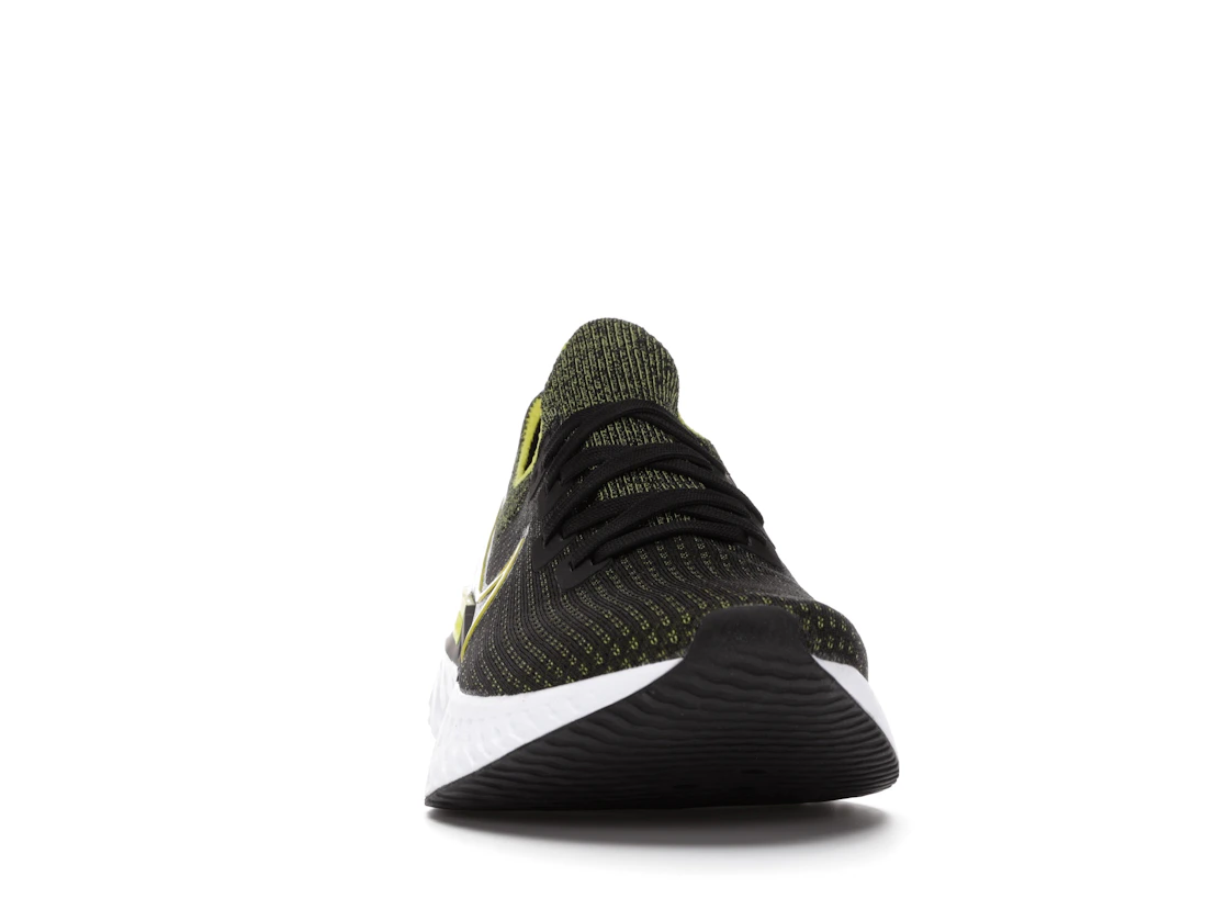 Vue 9 de Nike React Infinity Run Flyknit Black Sonic Yellow