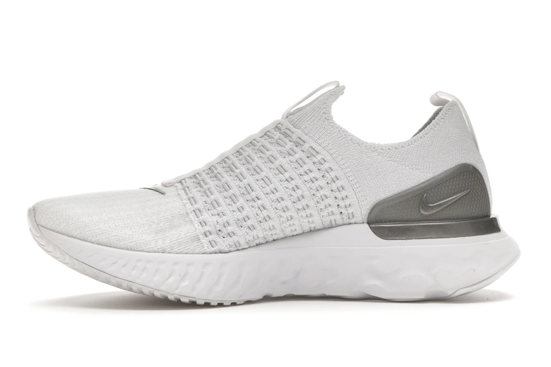 Vue 18 de Nike React Phantom Run Flyknit 2 White Pure Platinum 