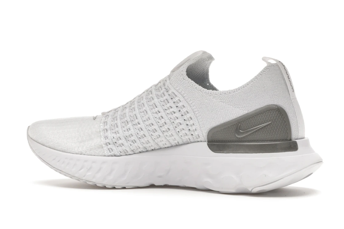 Vue 21 de Nike React Phantom Run Flyknit 2 White Pure Platinum 