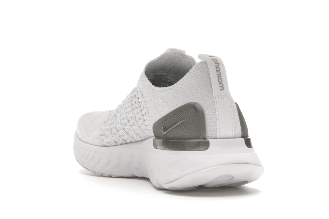 Vue 25 de Nike React Phantom Run Flyknit 2 White Pure Platinum 